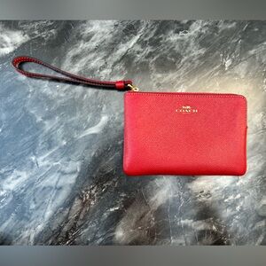 Coach Corner Zip Wristlet